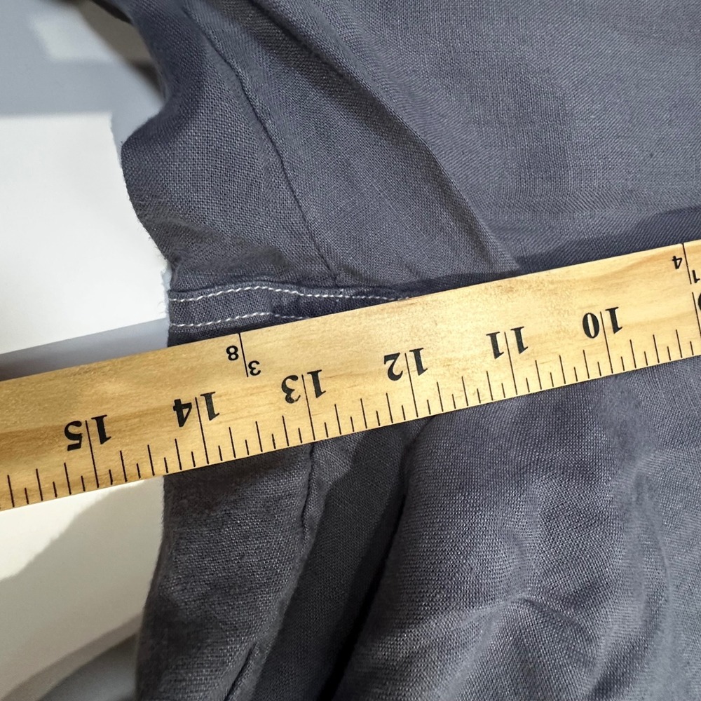 Nicole Miller 100% Linen Cargo Pants Gray XL Elastic Waist Joggers New - Picture 11 of 12